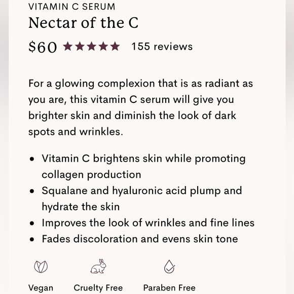 Fleur & Bee Nectar of the C Vitamin C Serum 1.0 oz NIB - Picture 7 of 14